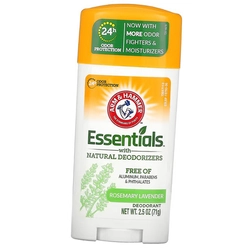 Натуральный твердый дезодорант, Essentials Solid Deodorant, Arm & Hammer  71г Розмарин-лаванда (43602001)