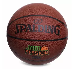 Мяч баскетбольный резиновый Jam Session Brick 83524Z Spalding  №7 Коричневый (57484013)