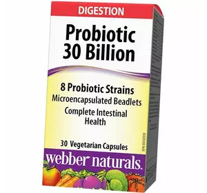 Пробиотики, Probiotic 30 Billion 8 Probiotic Strains, Webber Naturals  30вегкапс (69485003)