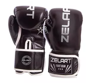 Перчатки боксерские BO-3987 Zelart  8oz Черный (37409001)