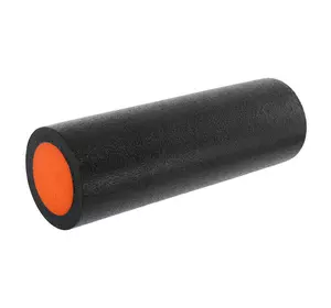 Роллер для йоги и пилатеса гладкий FI-9327-45 FDSO    Черно-оранжевый (33508376)