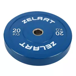 Блины (диски) бамперные для кроссфита резиновые TA-7797 Zelart  20кг  Синий (58363174)