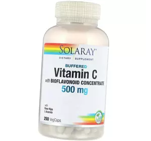 Буферизованный Витамин С, Buffered Vitamin C 500, Solaray  250вегкапс (36411065)