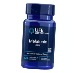 Мелатонин капсулы, Melatonin 3 Caps, Life Extension  60вегкапс (72346003)