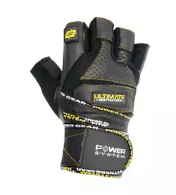 Перчатки для тяжелой атлетики PS-2810 Ultimate Motivation Power System  XL Черно-желтый (07227048)