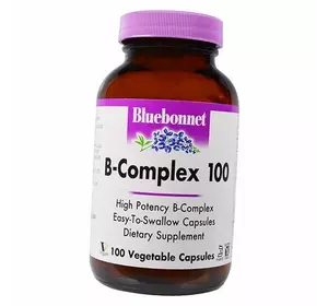 Витамины группы В, B-complex 100, Bluebonnet Nutrition  50вегкапс (36393019)