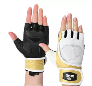 Перчатки для тяжелой атлетики Tapout SB168513 Maraton  S Бело-желтый (07446049)