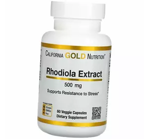 Экстракт Родиолы, Rhodiola Extract 500, California Gold Nutrition  60вегкапс (71427012)