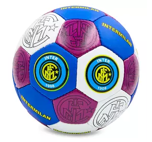 Мяч футбольный Inter Milan FB-0047-127 Ballonstar  №5 Бело-сине-фиолетовый (57566055)