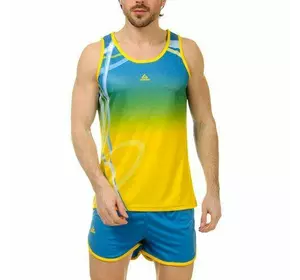 Форма для легкой атлетики мужская LD-8301   3XL Сине-желто-зеленый (60429514)