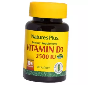 Витамин Д3, Vitamin D3 2500, Nature's Plus  90гелкапс (36375147)