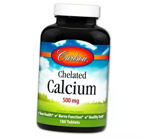 Хелат Кальция, Chelated Calcium, Carlson Labs  180таб (36353013)