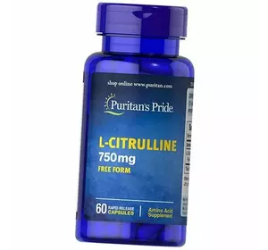 Цитруллин, L-Citrulline 750, Puritan's Pride  60капс (27367017)