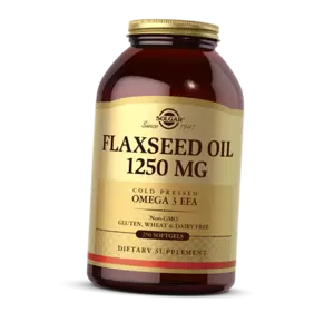 Льняное Масло, Flaxseed Oil 1250, Solgar  250гелкапс (67313003)