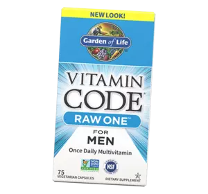 Сырые витамины для мужчин, Vitamin Code Raw One for Men, Garden of Life  75вегкапс (36473010)