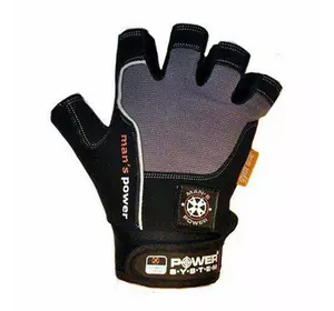 Перчатки для фитнеса и тяжелой атлетики Man’s Power PS-2580 Power System  XL Черно-серый (07227010)
