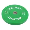 Блины (диски) бамперные для кроссфита резиновые TA-7797 Zelart  10кг  Зеленый (58363174)