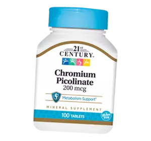 Пиколинат Хрома, Chromium Picolinate, 21st Century  100таб (36440008)