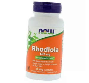 Экстракт Родиолы, Rhodiola 500, Now Foods  60вегкапс (71128084)