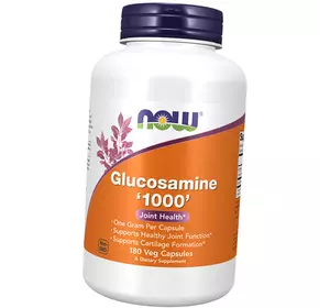 Глюкозамин гидрохлорид, Glucosamine 1000, Now Foods  180вегкапс (03128011)