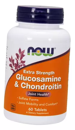 Глюкозамин и Хондроитин экстра сила, Glucosamine Chondroitin, Now Foods  60таб (03128002)