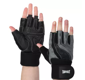 Перчатки для тяжелой атлетики Tapout SB168508 Maraton  XL Черно-серый (07446047)