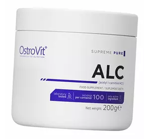 Ацетил L Карнитин гидрохлорид, Acetyl L-carnitine HCL, Ostrovit  200г Без вкуса (72250010)