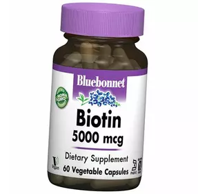 Биотин, Biotin 5000, Bluebonnet Nutrition  60вегкапс (36393003)