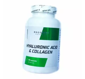 Гиалуроновая кислота и Коллаген, Hyaluronic acid & collagen, Progress Nutrition  90капс (68084003)