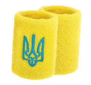 Напульсник спортивный махровый Герб Украины BC-9280    Желтый (35508021)