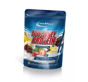 Сывороточный протеин, 100% Whey Protein, IronMaxx  500г пакет Клубника (29083009)