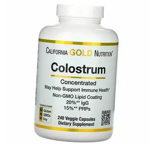 Молозиво Концентрированное, Colostrum Concentrated, California Gold Nutrition  240вегкапс (72427002)