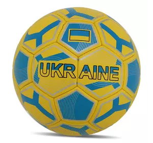 Мяч футбольный Ukraine FB-8555 Ballonstar  №5 Желто-синий (57566169)