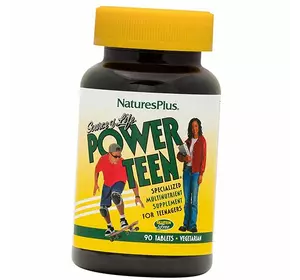 Витамины для подростков, Power Teen Multivitamin, Nature's Plus  90таб (36375039)