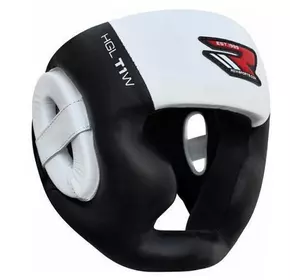 Боксерский шлем с защитой подбородка RDX RDX Inc  M Черно-белый (37260012)