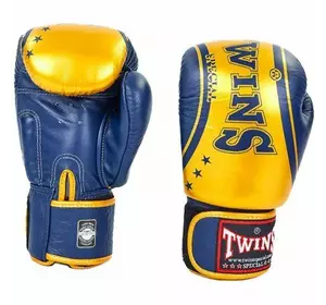 Перчатки боксерские FBGV-TW4 Twins  16oz Сине-золотой (37426048)