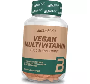 Мультивитамины для вегетарианцев, Vegan Multivitamin, BioTech (USA)  60таб (36084054)