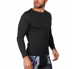 Компрессионная мужская футболка с длинным рукавом 1716 Domino  L Черный (06507056)