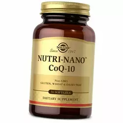Коэнзим Q10 Нутри-Нано, Nutri-Nano CoQ-10 3.1x, Solgar  50гелкапс (70313025)