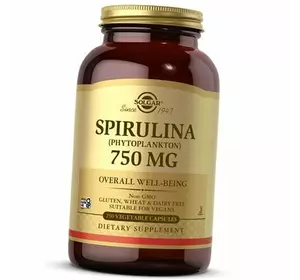 Спирулина, Spirulina 750, Solgar  250таб (71313025)