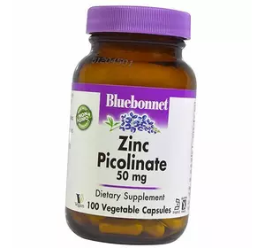 Цинк Пиколинат, Zinc Picolinate, Bluebonnet Nutrition  100вегкапс (36393062)