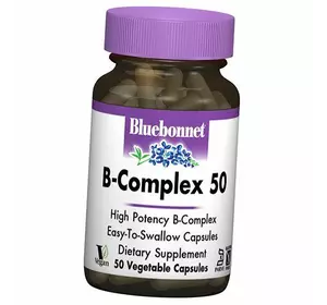 Витамины группы В, B-complex 50, Bluebonnet Nutrition  50вегкапс (36393020)