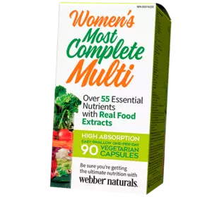 Комплекс витаминов для женщин, Women's Most Complete Multi, Webber Naturals  90вегкапс (36485006)