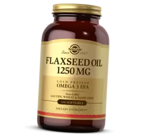 Льняное Масло, Flaxseed Oil 1250, Solgar  100гелкапс (67313003)