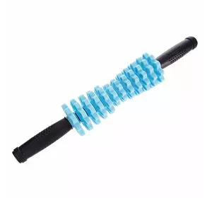 Массажер-палка роликовый Massager Bar FI-2518 FDSO    Черно-голубой (33508067)