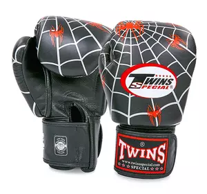 Перчатки боксерские кожаные FBGVL3-8C Twins  10oz Черный (37426147)
