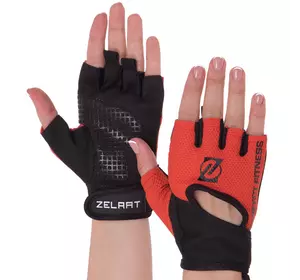 Перчатки для фитнеса MA-3886 Zelart  L Черно-оранжевый (07363064)