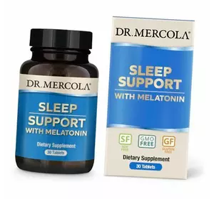 Поддержка сна с Мелатонином, Sleep Support with Melatonin Tab, Dr. Mercola  30таб (72387004)