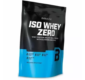 Изолят, Протеин для похудения, Iso Whey Zero, BioTech (USA)  500г Черный бисквит (29084003)
