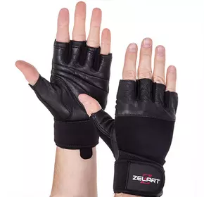 Перчатки для тяжелой атлетики SB-161069 Zelart  L Черный (07363040)
